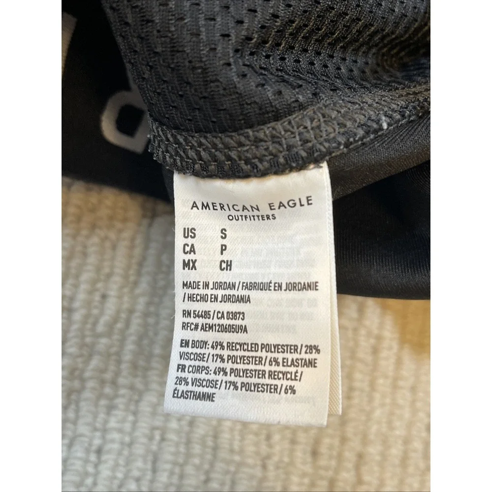 American Eagle Men's Small Flex Jogger Shorts Black Gray Pockets